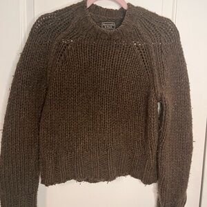Abercrombie & Fitch Brown Crew Neck Sweater